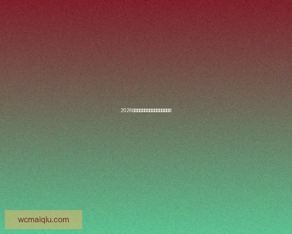 2026年世界杯完整时间表与赛程安排一览